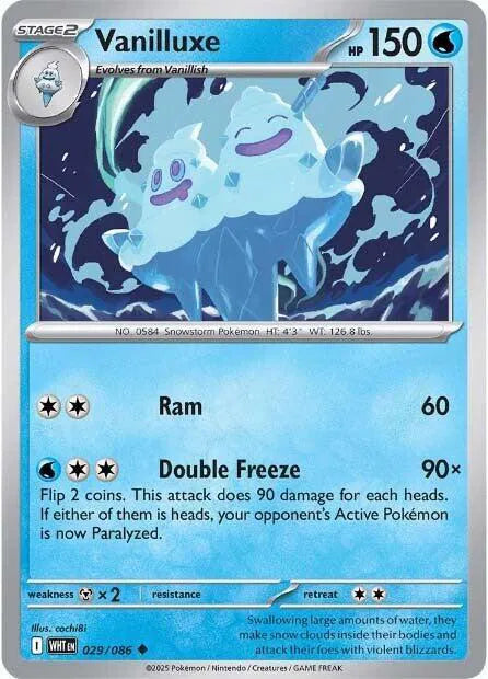 029/086 Vanilluxe Reverse Holo - White Flare