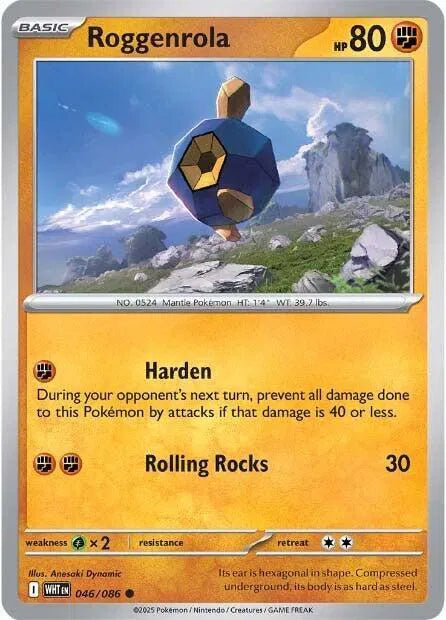 046/086 Roggenrola Reverse Holo