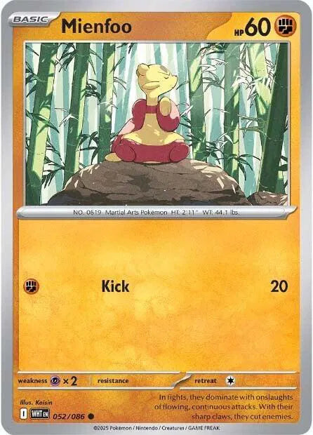 052/086 Mienfoo Reverse Holo