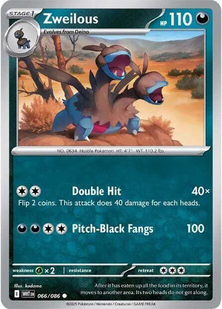 066/086 Zweilous Reverse Holo - White Flare