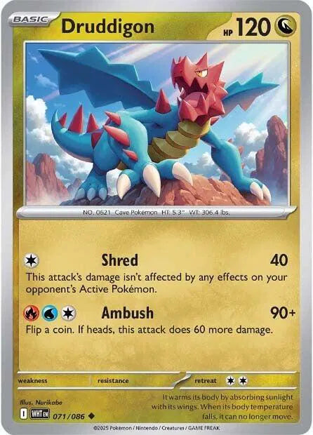071/086 Druddigon Reverse Holo