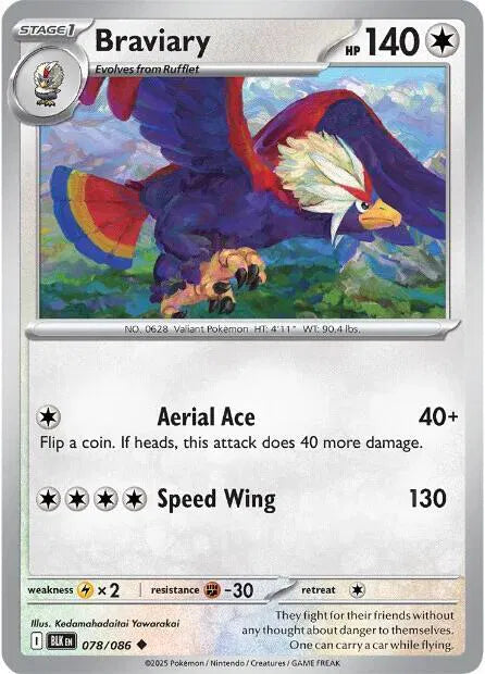 078/086 Braviary Reverse Holo