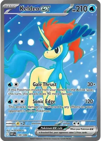 159/086 Keldeo EX - White Flare
