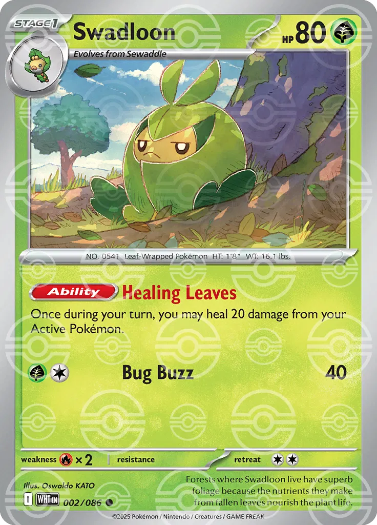 002/086 Swadloon Poke Ball