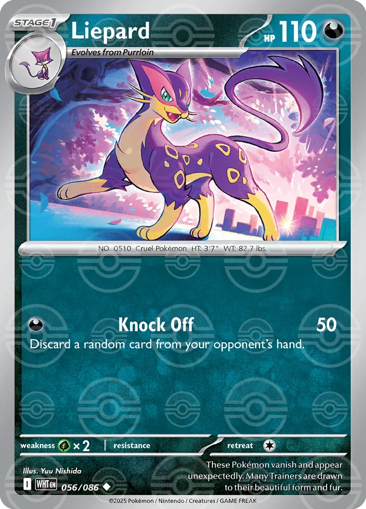 056/086 Liepard Poke Ball - White Flare