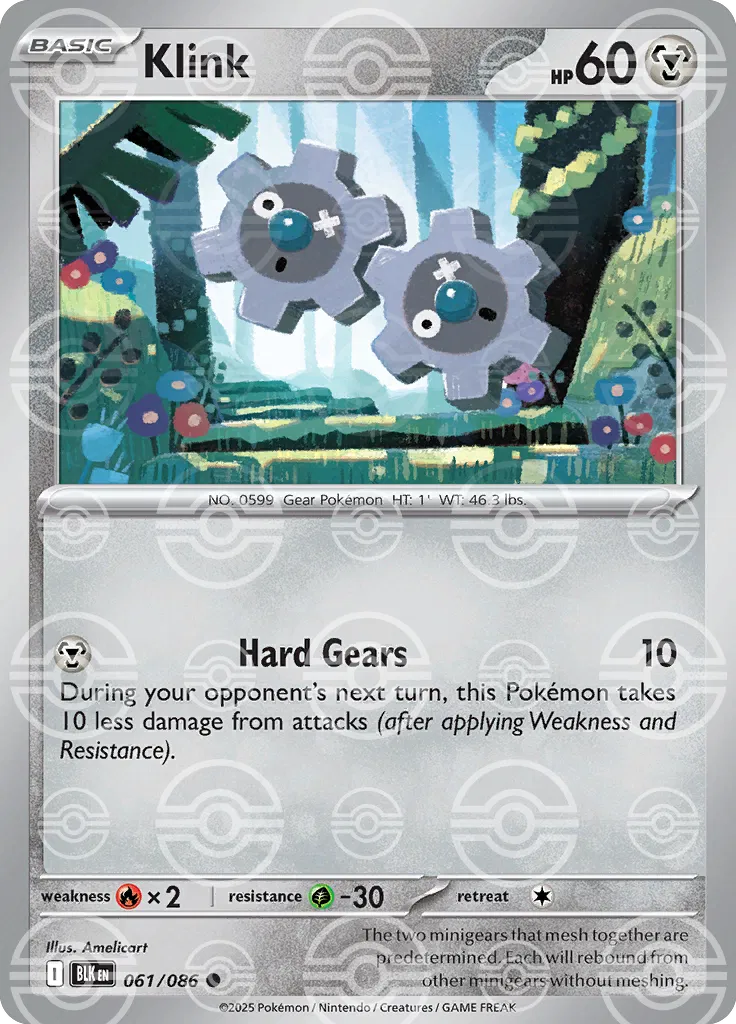 061/086 Klink Poke Ball - Black Bolt