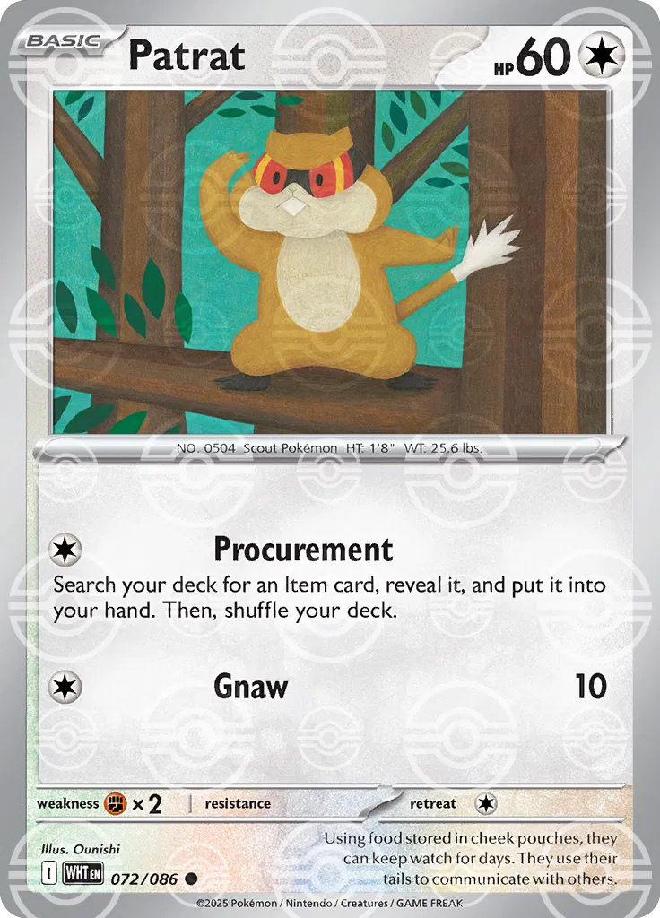 072/086 Patrat Poke Ball - White Flare