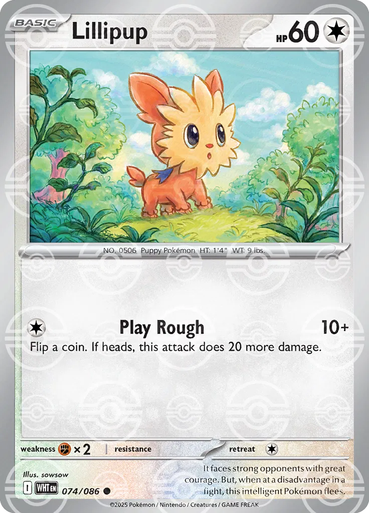074/086 Lillipup Poke Ball
