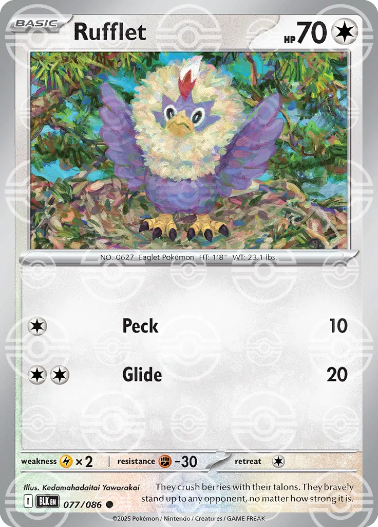 077/086 Rufflet Poke Ball