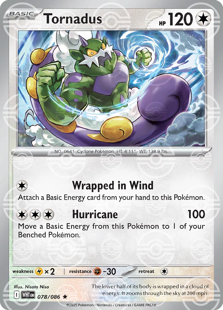 078/086 Tornadus Poke Ball - White Flare