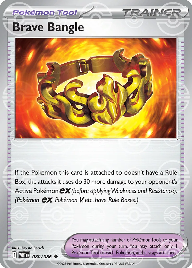 080/086 Brave Bangle Poke Ball - White Flare