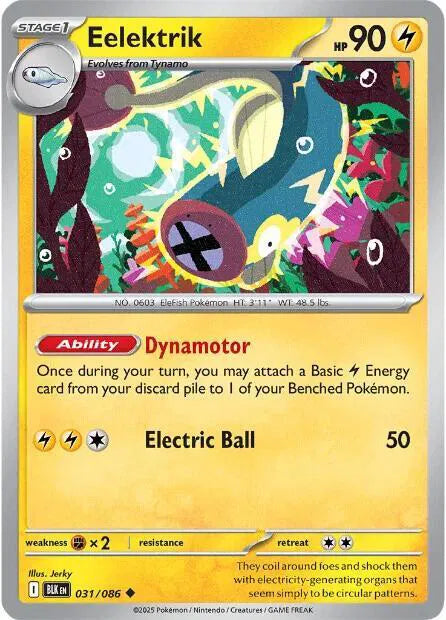 031/086 Eelektrik Reverse Holo - Black Bolt