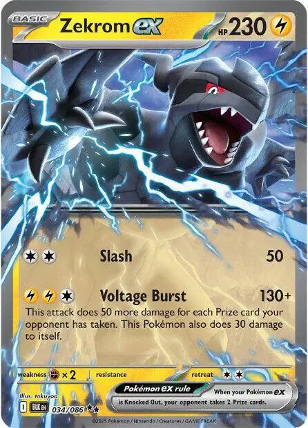034/086 Zekrom EX - Black Bolt