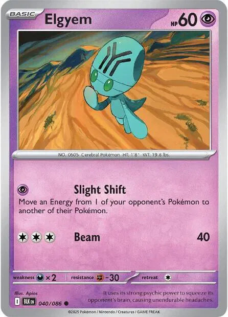 040/086 Elgyem Reverse Holo