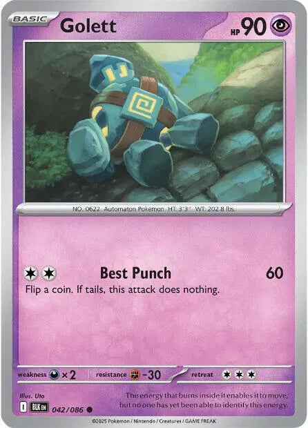 042/086 Golett Reverse Holo