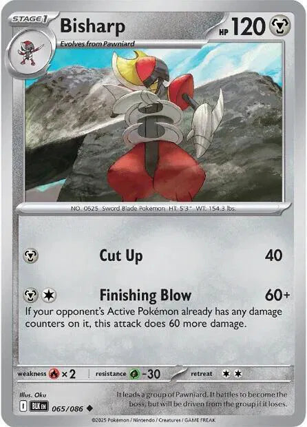 065/086 Bisharp Reverse Holo - Black Bolt