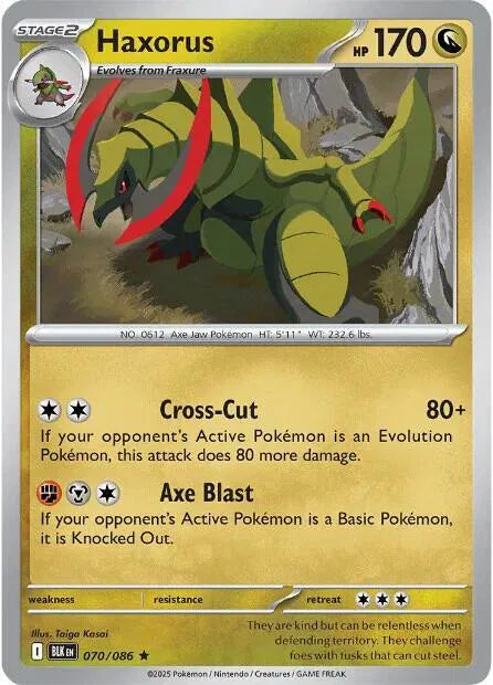 070/086 Haxorus Reverse Holo