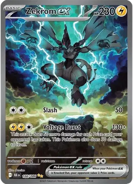 166/086 Zekrom EX - Black Bolt