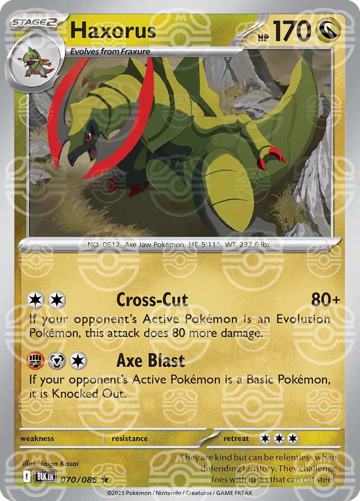 070/086 Haxorus Master Ball