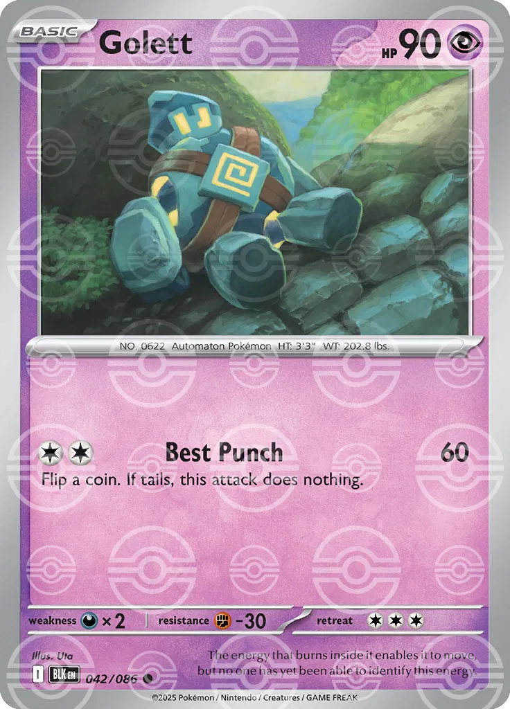 042/086 Golett Poke Ball