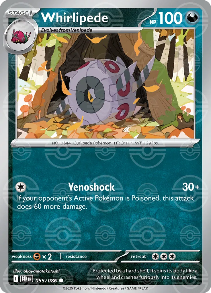 055/086 Whirlipede Poke Ball