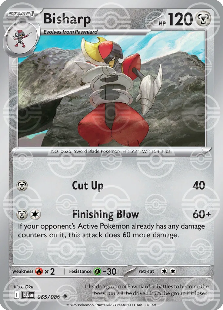 065/086 Bisharp Poke Ball - Black Bolt