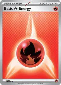 SVE 018 Basic Fire Energy Reverse Holo - White Flare