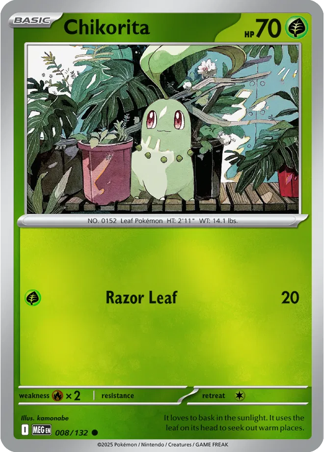 008/132 Chikorita Reverse Holo