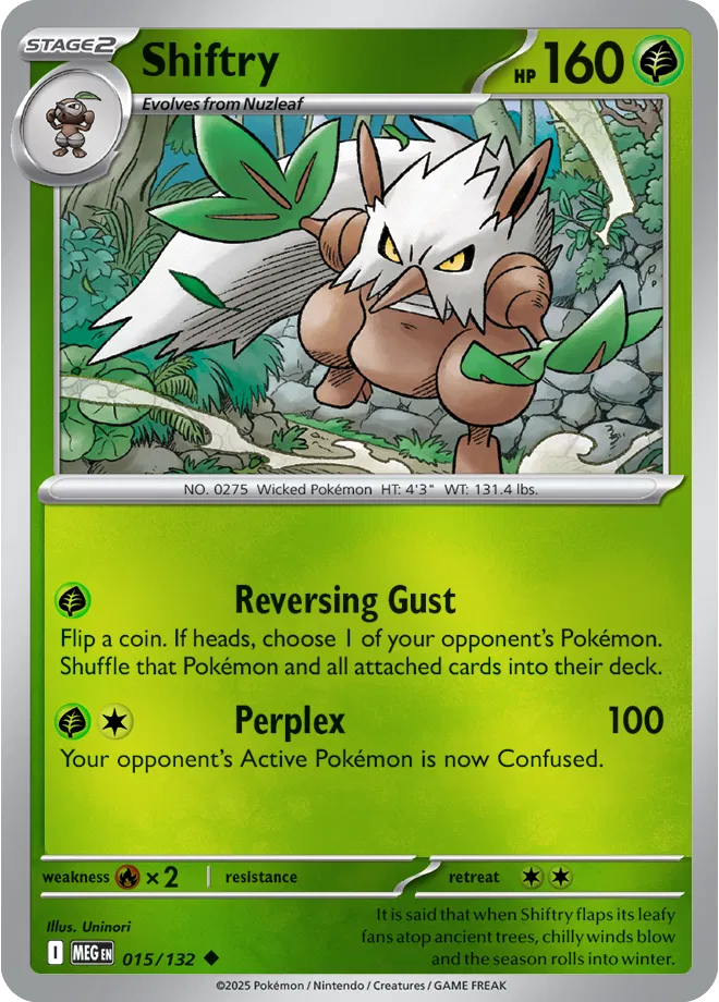 015/132 Shiftry Reverse Holo