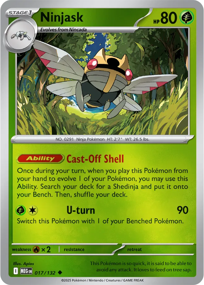 017/132 Ninjask Reverse Holo