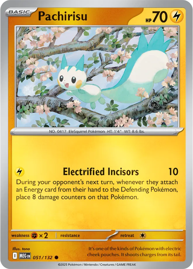 051/132 Pachirisu Reverse Holo