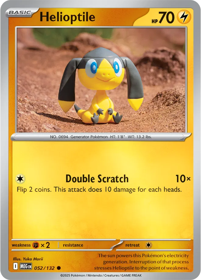 052/132 Helioptile Reverse Holo - Mega Evolution