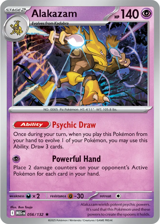 056/132 Alakazam Holofoil