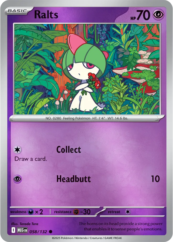 058/132 Ralts Reverse Holo