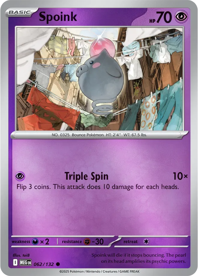 062/132 Spoink Reverse Holo