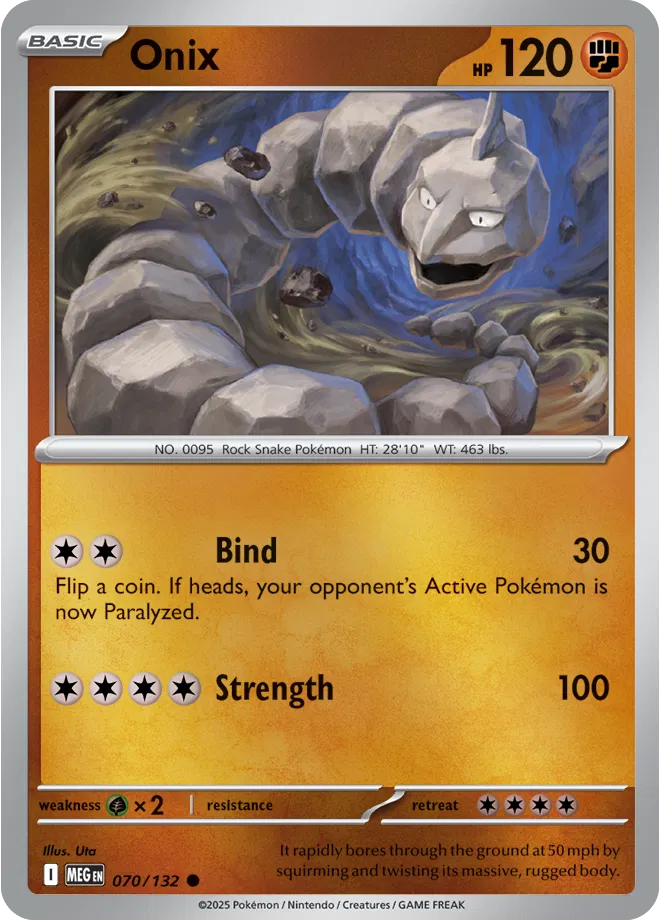 070/132 Onix Reverse Holo - Mega Evolution
