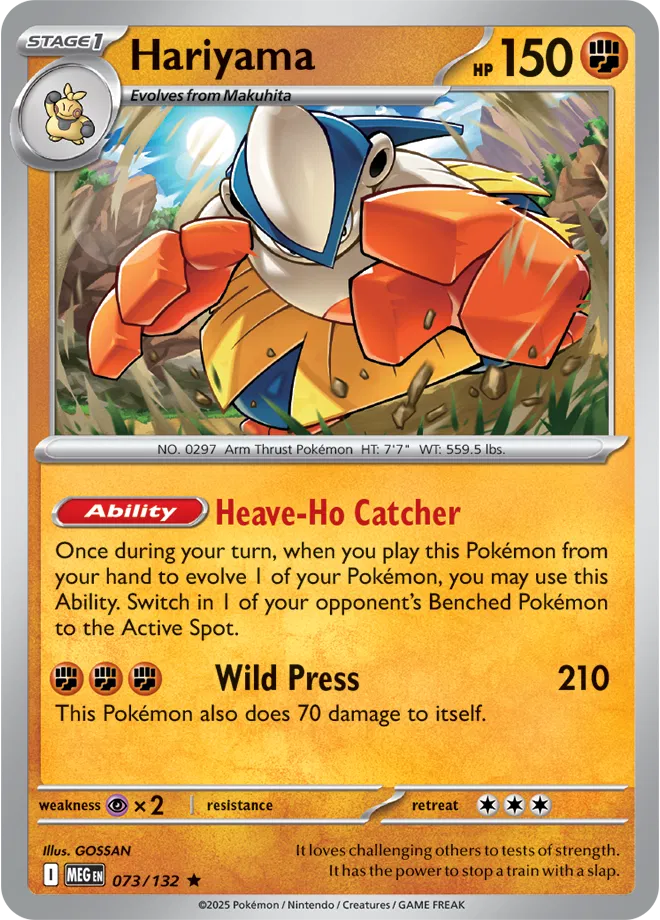 073/132 Hariyama Holofoil