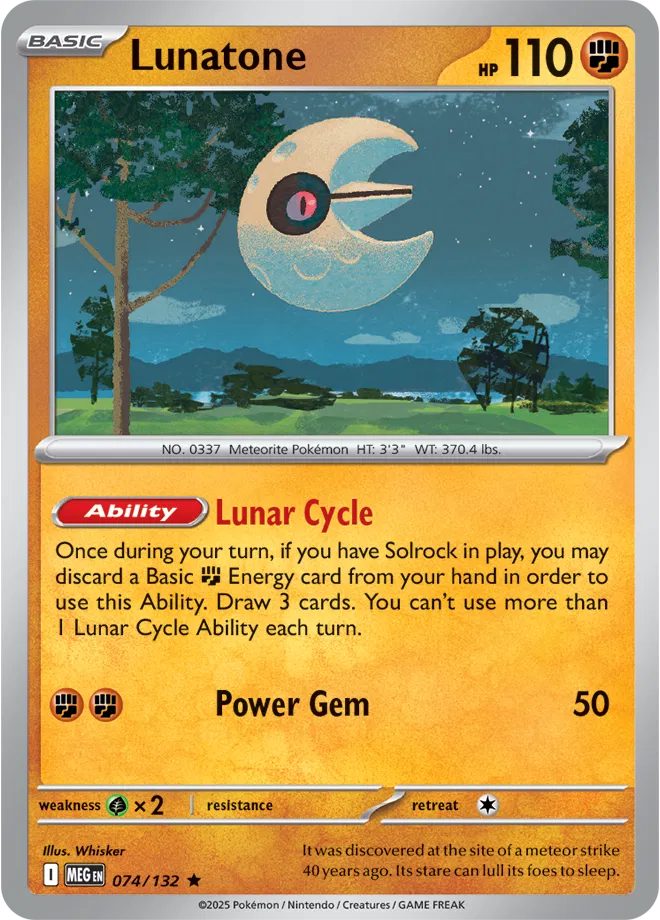 074/132 Lunatone Holofoil
