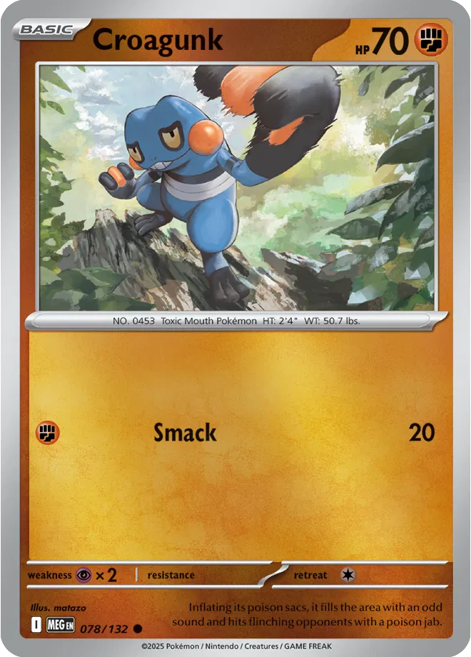 078/132 Croagunk Reverse Holo