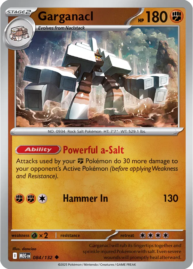 084/132 Garganacl Reverse Holo - Mega Evolution