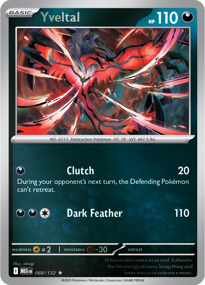 088/132 Yveltal Reverse Holo
