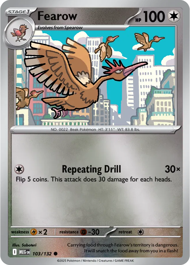 103/132 Fearow Reverse Holo