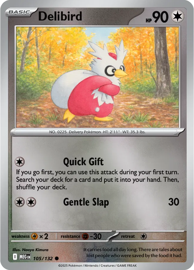 105/132 Delibird Reverse Holo