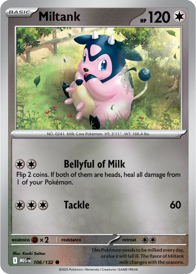 106/132 Miltank Reverse Holo