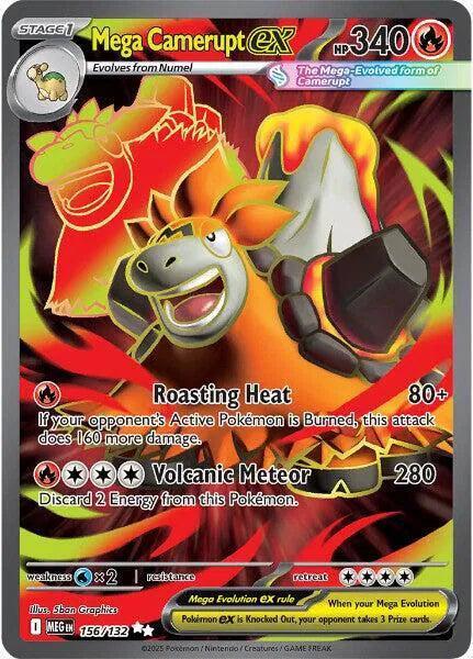 156/132 Mega Camerupt EX - Mega Evolution