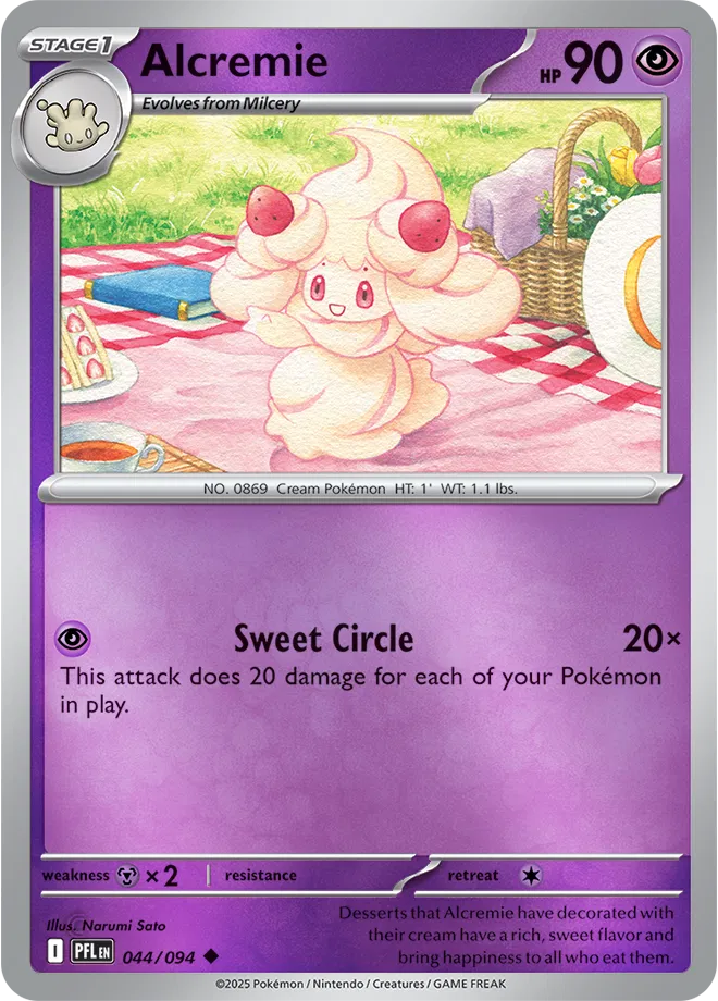 044/094 Alcremie Reverse Holo - Phantasmal Flames