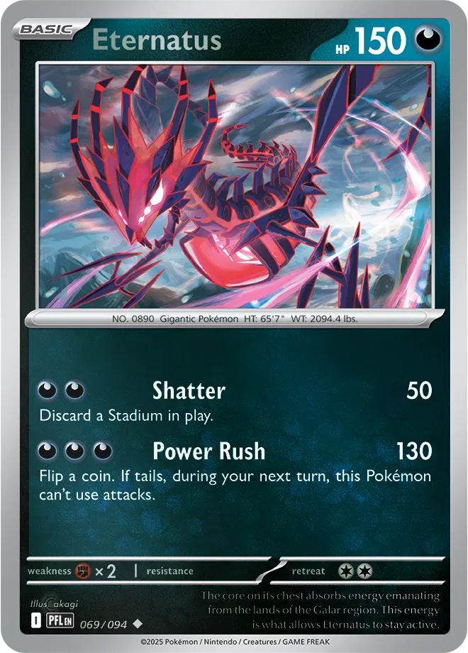 069/094 Eternatus Reverse Holo - Phantasmal Flames