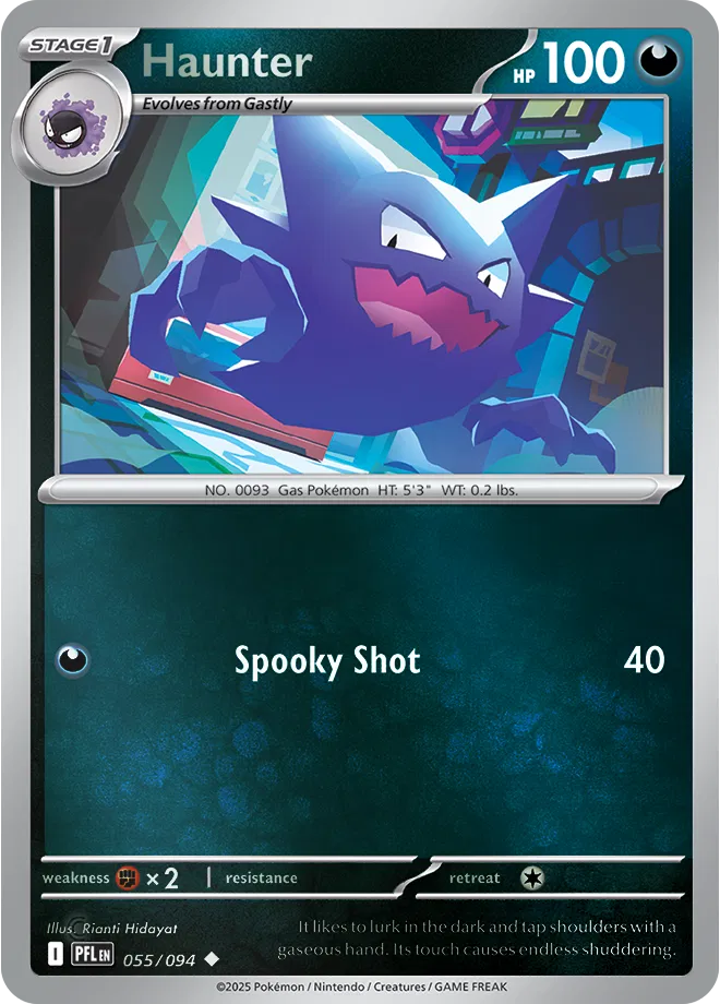 055/094 Haunter Reverse Holo - Phantasmal Flames