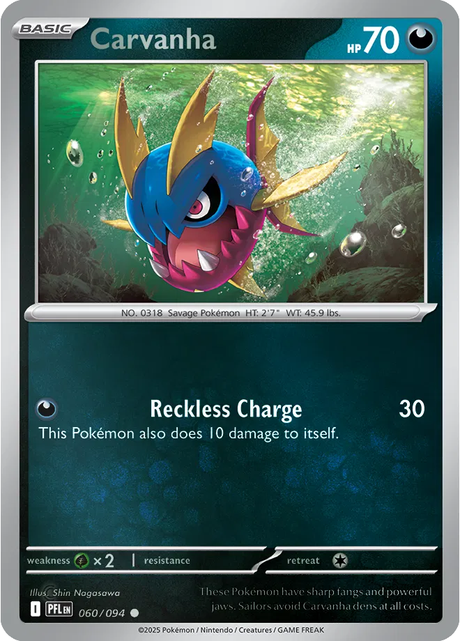 060/094 Carvanha Reverse Holo