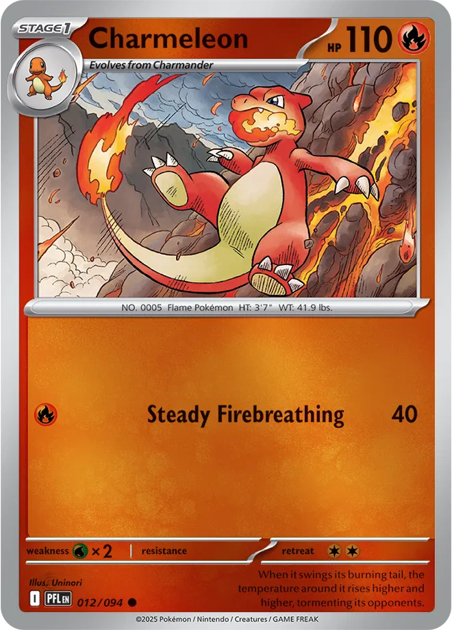 012/094 Charmeleon Reverse Holo
